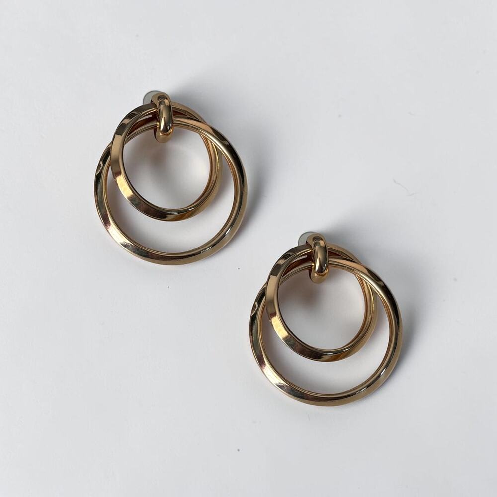 Double Big Gold Earring